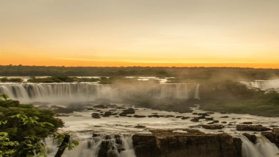 From Foz do Iguaçu: Sunset at the Falls - The Golden Hour Window Inside the Park