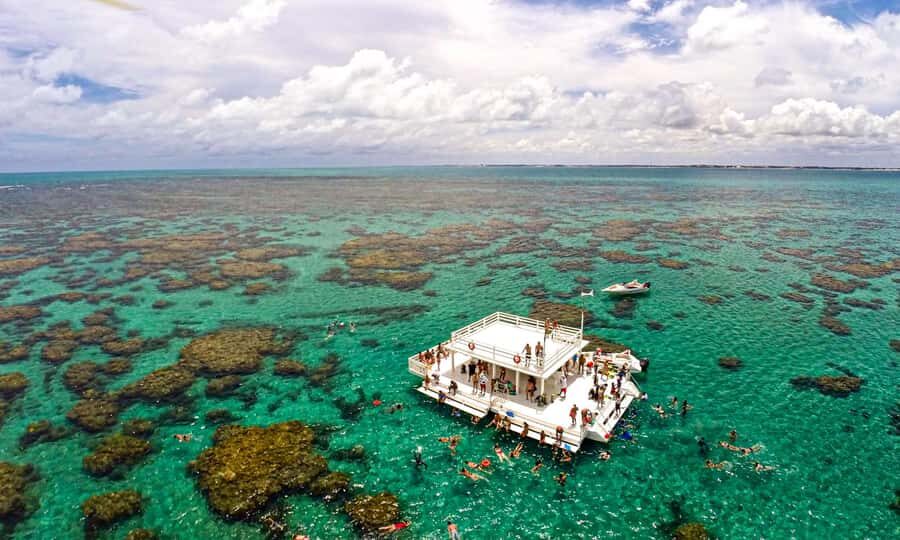 Maracajau Parrachos Reef: Mask and Snorkel swim adventure - The schooner ride to the natural pools takes about 20 minutes