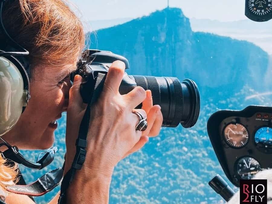 Rio De Janeiro Helicopter Flight Tour - Christ the Redeemer from above: the angle that makes it click