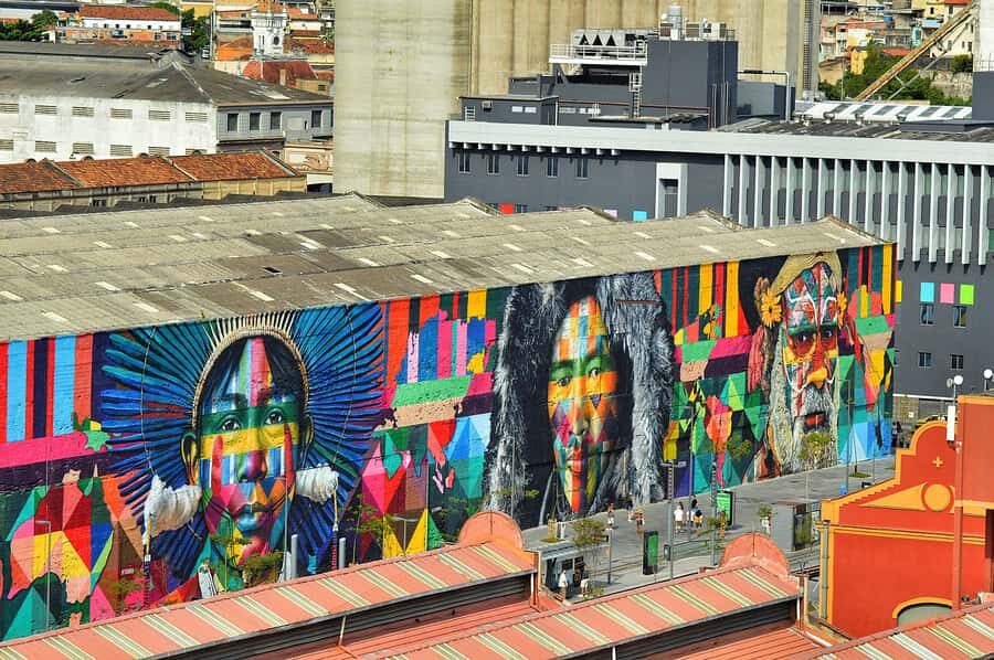 Rio: Museum of Tomorrow, Yup Star & Olympic Boulevard - The Kobra Mural Photo Stop: Eduardo Kobra’s giant street-art portrait